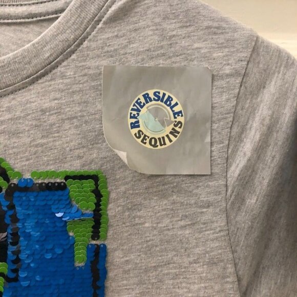 Star Wars Youth Medium Gray Reversible Sequins Perfect Duo T-shirt Tee Unworn - Picture 7 of 9